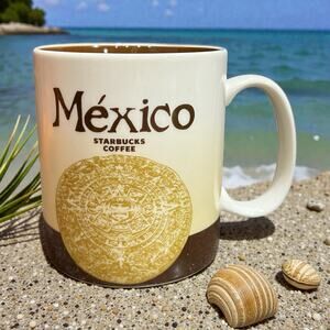 Starbucks México Global Mug 2015 Aztec Calendar International Coffee Cup EUC